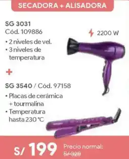 Hiraoka Siegen secadora + alisadora oferta