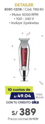 Hiraoka Wahl detailer 8081-1208 oferta
