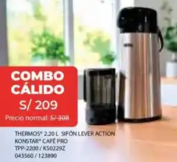 Hiraoka Thermos sifón lever action 2.20 L + Konstar café pro oferta
