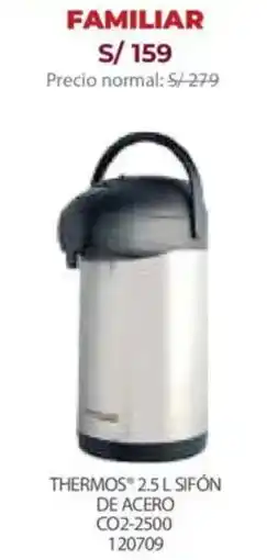 Thermos 2.5 L sifón de acero