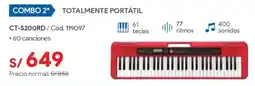 Hiraoka Casio órgano electrónico CT-S200RD + adaptador samwin oferta