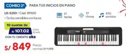 Hiraoka Casio órgano electrónico LK-S250 + adaptador samwin oferta