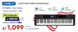 Hiraoka Casio órgano electrónico CT-S400 + adaptador samwin oferta