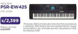 Hiraoka Yamaha Teclado PSPSR-EW425 oferta