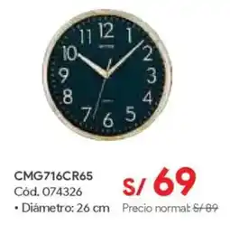 Hiraoka RHYTHM relojes de pared CMG716CR65 oferta