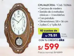 Hiraoka RHYTHM relojes de pared CMJ462CR06 oferta