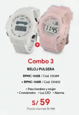 Hiraoka Miray reloj pulsera RPMC-105B + RPMC-108R oferta