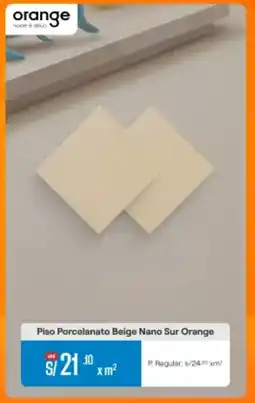 Promart Orange piso porcelanato beige nano sur oferta