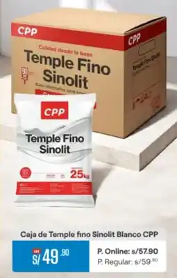 Promart Caja de Temple fino Sinolit Blanco CPP oferta
