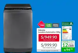 Sodimac Indurama lavadora automatica 18 kg oferta