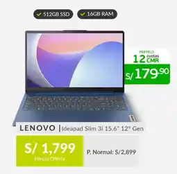 Falabella LENOVO | Ideapad Slim 3i 15.6" 12° Gen oferta