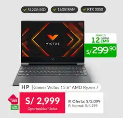 Falabella HP Gamer Victus 15.6" AMD Ryzen 7 oferta