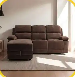 Oechsle Seccional liam reclinable con almacen marron oferta