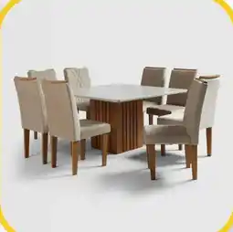 Oechsle Juego de comedor samuel 8 sillas marrón oferta
