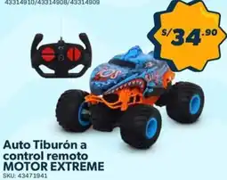 Hiperbodega Precio Uno Motor extreme auto tiburón a control remoto oferta