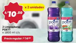 Hiperbodega Precio Uno Poett 2 limpiadores oferta