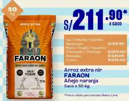 Makro Faraon arroz extra nir añejo naranja saco oferta