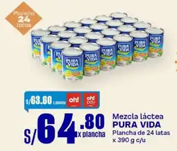 Makro Pura vida mezcla láctea plancha de 24 latas oferta