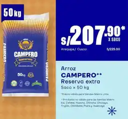 Makro Campero reserva extra saco oferta