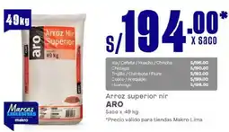 Makro Aro arroz superior nir saco oferta
