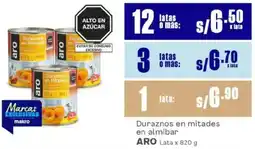 Makro Aro duraznos en mitades en almíbar oferta