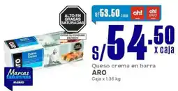 Makro Aro queso crema en barra oferta