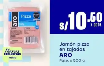 Makro Aro jamón pizza en tajadas oferta