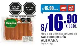 Makro Salchichería alemana hot dog vienesa ahumado oferta