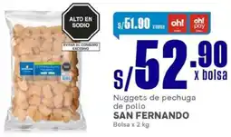 Makro San fernando nuggets de pechuga de pollo bolsa oferta