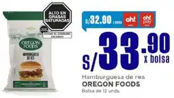 Makro Oregon foods hamburguesa de res oferta