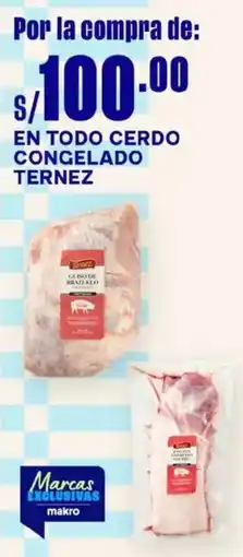 Makro En todo cerdo congelado ternez oferta
