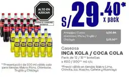 Makro Inca kola / coca cola gaseosa oferta