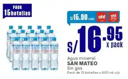 Makro San mateo agua mineral sin gas oferta