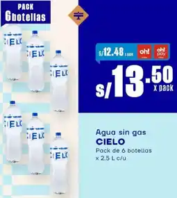Makro Cielo agua sin gas oferta
