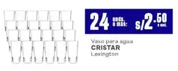 Makro Cristar vaso para agua lexington oferta