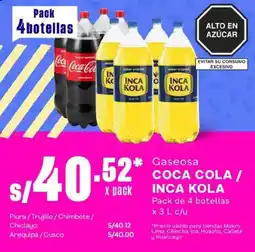 Makro Coca cola / inca kola gaseosa oferta