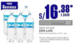 Makro San luis agua sin gas oferta