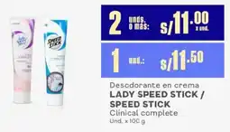 Makro Lady speed stick / speed stick desodorante en crema clinical complete oferta