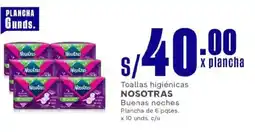 Makro Nosotras toallas higiénicas buenas noches oferta