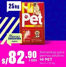 Makro Hi pet alimentos para perros adultos oferta