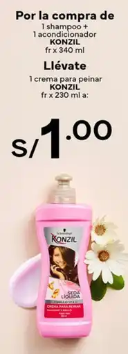 Plaza Vea Konzil 1 shampoo + 1 acondicionador oferta