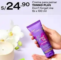 Plaza Vea Tonno plus crema para peinar don't forget me oferta