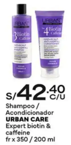 Plaza Vea Urban care acondicionador expert biotin & caffeine oferta