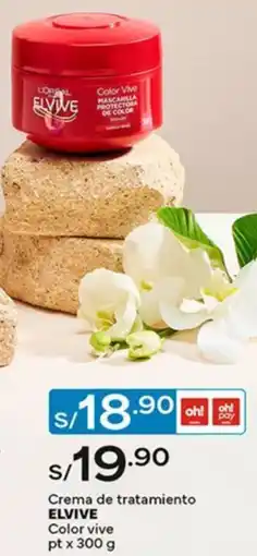 Plaza Vea Elvive crema de tratamiento color vive oferta