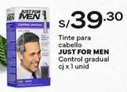 Plaza Vea Just for men tinte para cabello control gradual oferta