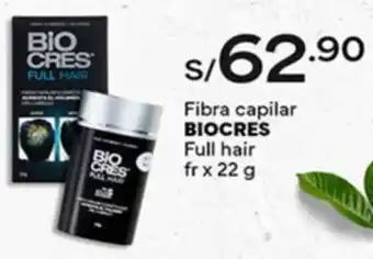 Plaza Vea Biocres fibra capilar full hair oferta