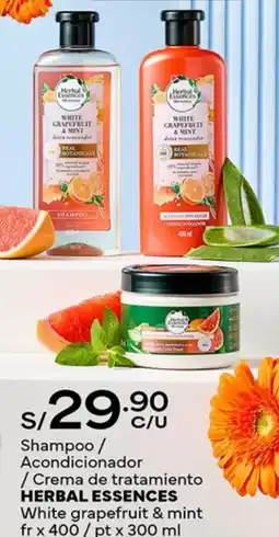 Plaza Vea Herbal essences shampoo / acondicionador oferta