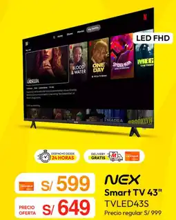 Metro Nex smart tv 43" oferta