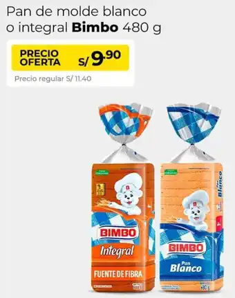 Metro Bimbo pan de molde blanco o integral oferta