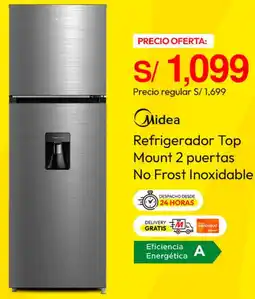 Metro Midea refrigerador top mount 2 puertas oferta